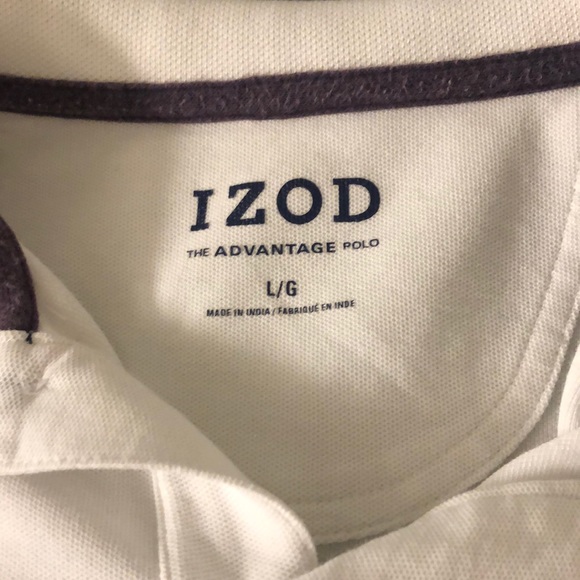 IZOD white polo shirt - Picture 3 of 3